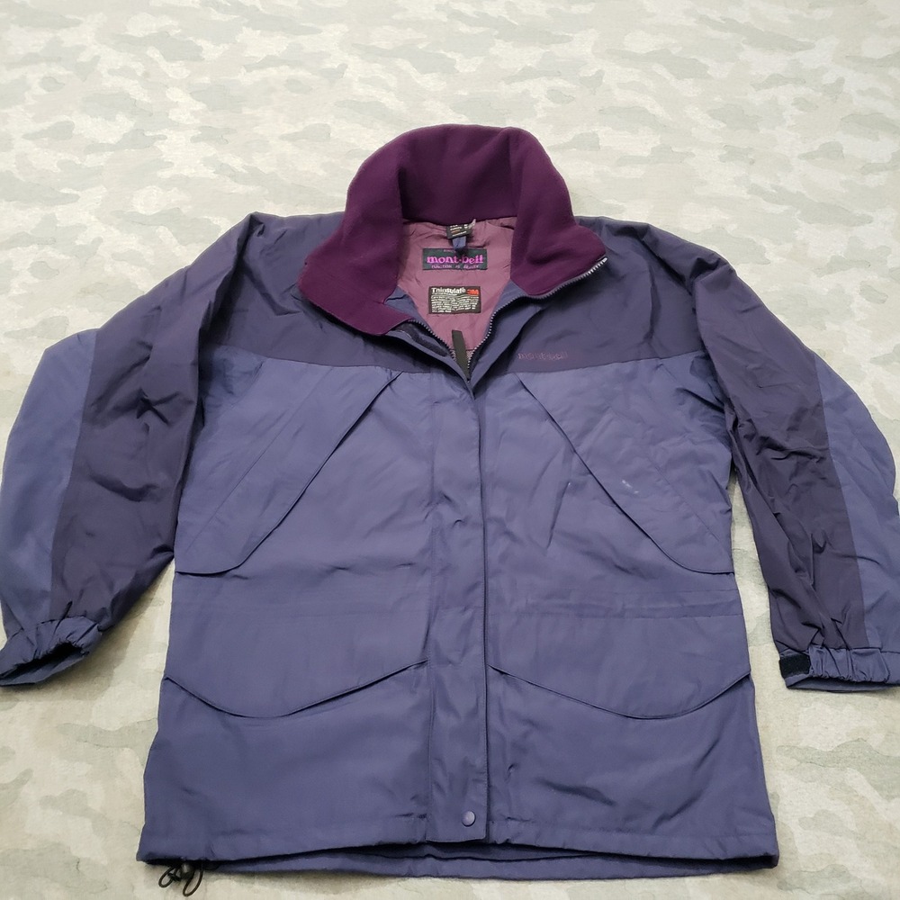 Vintage Mont-bell Jacket Coat Womens Medium Purple Zip Ski Snowboard Thinsulate